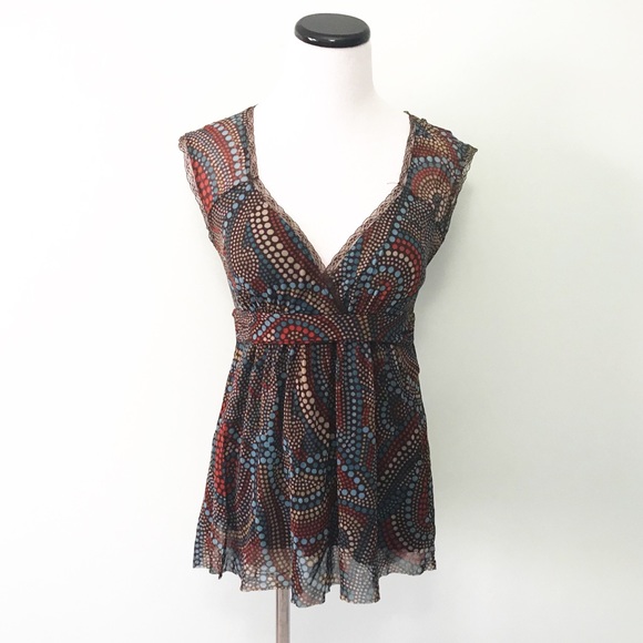Anthropologie Tops - Weston Wear Anthropologie Brown boho print Top
